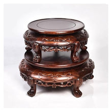 LUYOUBOZHU Vase Stand Retro Chinese Style with Foot Rosewood Base, for Bonsai Teapot Vase Display Stand(Medium)