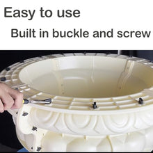 Extra Large Concrete Planter Mold, Heavy-Duty Reusable ABS Molds for Flower Pots, Large Concrete Planter Molds for Indoor and Outdoor Gardening (31.5 Inch)