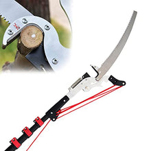 Telescopic Tree Pruner Foot Pole, Pruning Shears Garden Saw for Pruning and Trimming Branches and Leaves No ladder required-18FT