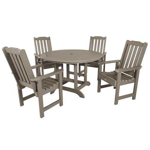 Highwood Lehigh 5-Piece Round Dining Set Woodland Brown