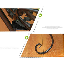 RWGOVLU 3-Level Plant Stand, Folding Flower Pot Holder for Outdoor, Indoor, Wrought-Iron Stand, for 3 Flowerpots for House, Garden, Terrace and Garden,Black
