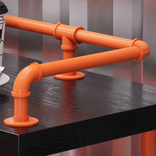 Industrial Bar Table, Modern Wood Height, Dining and Chair Sets, Pub with Sturdy Metal Frame, for Hallway, Bedroom, Living Room, Foyer(B140CM)