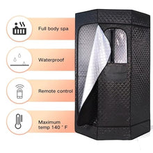 guoyjmm Upgraded Sauna, Portable Sauna Box, Portable Steam Sauna Tent Full Size, Steam Sauna with 2.6L 1000W Steamer, Remote Control, Folding Chair, Home Sauna Tent for Gym Yoga, Pilates, Hot Tub