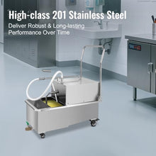 Oil Filter Cart 55L 14.5Gal Stainless Steel 20 Micron for Fryer