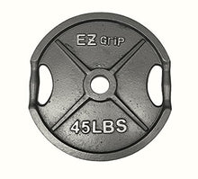 Ader Sporting Goods Olympic Universal White Bench w/Bar & 255lbs Gray Easy Grip Olympic Plates Set Black