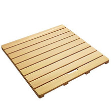 Bamboo Bath for Bathroom Non Slip Wooden Floor with Easy Storage Bamboo Duck Board Bathroom Accessories for Outdoor Shower Spa 60X60Cm 24X24In