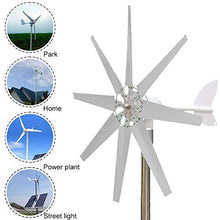 600W Wind Turbines Generator Fit for Home Park Street Light Power Plant Wind Generator with Controller 3 Blades 24v (8 Blades 12v) (5 Blades 12v)