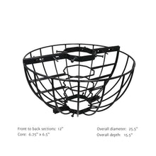 Garden Artisans 25 in Lamppost Hayrack with Molded Coco Liner - 2 Pack Black Brown