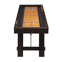 BOWERY HILL Shuffleboard Table Brown Blue Red