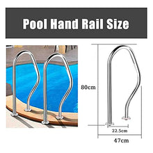 Swimming Pool Safety Handrail Kit Adjustable Angle 304 Stainless Steel Handrail Set for Indoors and Outdoor Steps Easy Installation, 1pc