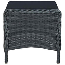 Foknhdi Reclining Garden Chair Dark Grey Round PE Rattan Patio Chairs 43.65 lbs 17.7 x 22.4 x 17.7 in Outdoor Seating with Footstool for Balcony Deck and Garden Use