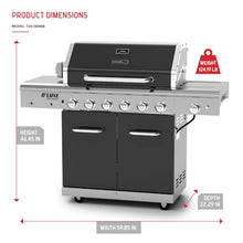 Nexgrill Deluxe 6-Burner Gas Grill, Ceramic Side Burner & Rotisserie Kit