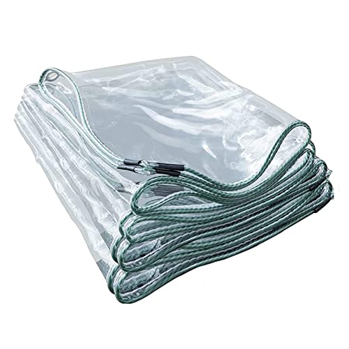 BAILR Heavy Duty Greenhouse Tarp 20x20ft, Transparent Tarpaulin, Waterproof Sun Protection Weatherproof Curtain with Grommets for Garden Furniture/Plant Cover (A 6x6m)