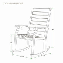 Cambridge Casual Briton Teak Wood 2 Piece Porch Rocking Chair Set