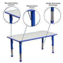 Flash Furniture Wren Blue Height Adjustable Activity Tables Set of 6