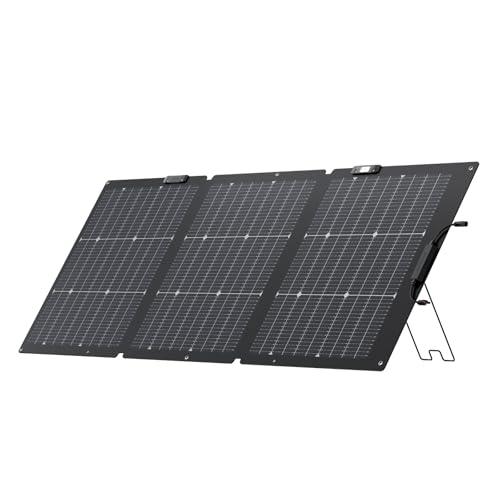 EF ECOFLOW 160 Watt Portable Solar Panel for Power Station, Foldable Solar Charger with Adjustable Kickstand, Waterproof IP68 for Outdoor Camping RV Off Grid System