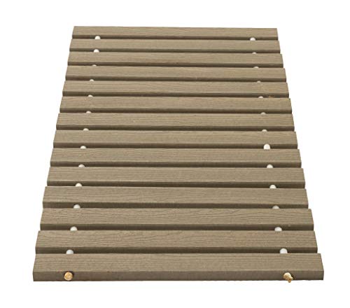 Furniture Barn USA Beach Roll Up Walkway EverGrain Composite Decking, Cape Cod Gray