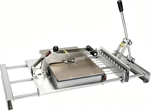 Manual Mutton Kebab Press for Bbq,Stainless Steel,812 Skewers,Fits All Bamboometal Skewer Lengths (12skewers)