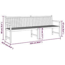 LKJVFCPW 89.8 Inch Teak Wood Garden Bench, Large Outdoor Patio Seating, Solid Hardwood Park Bench for Backyard, Deck, and Garden Decor, Weather Resistant