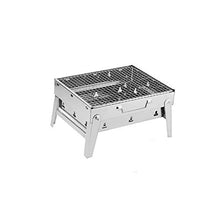 AFPSDLFJDLS Portable Outdoor Barbecue Grill Stainless Steel Folding BBQ Charcoal Grills for Campaing Pinnic Kebab Oven