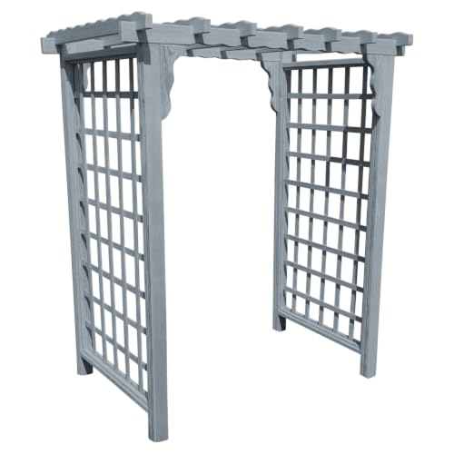 Keystone Amish Co. Bainbridge Pressure Treated Pine Arbor, 5-Foot, Grey Stain