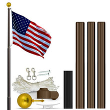 Super Tough 20ft Heavy Duty USA-Made Bronze Anodized Aluminum Flagpole