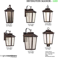 Minka Lavery Outdoor Ceiling Lighting 72174-189, Irvington Manor Aluminum Pendant, 225 Watts, Bronze