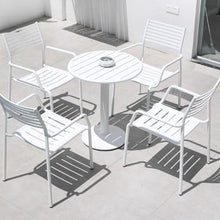 Outdoor Tables and Chairs, White, Internet Famous, All Aluminum, Outdoor Leisure, Milk Tea Shop, Coffee Shop, Courtyard, Terrace, Three to Five Piece Set of Tables and Chairs v1