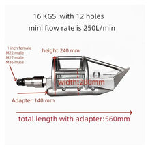 Bolisila Industrial Jet wash 5000psi high Pressure Water Sewer Jetter Boat Nozzle for Cleaning M22 M27 M36(M22 Male 270L)