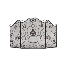 Fireplace Screen Black European Style Metal Fireplace Screen Hollow Divider with Mesh Fireplace Guard Mesh Fence Fire Retardant Foldable Fireplace Screen