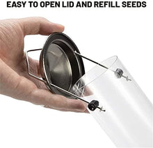 ZYBB Metal Bird Feeder Tube Hanging Wild Bird Seed Feeder Port Bird Feeders Hummingbird Feeder
