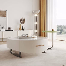 DIEYPOL Coffee Table Coffee Table Storage Round Coffee Table Living Room Home Tea Table Simple Shape Coffee Table Mesa para Centro De Sala(B)