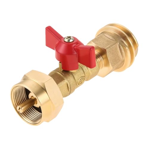 Whoasyst 20lb to 1lb Cylinder Converter Refill Adapter with Switches for Barbecue Grills Outdoor Cooking Camping Accessory Quick Connecting Cylinder Gate