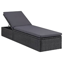 DYRJDJWIDHW Outdoor Furniture,Patio Chairs,Outdoor Patio Furniture Set,9 Piece Patio Dining Set Poly Rattan BlackSuitable for Patio, Garden, Gazebo Low