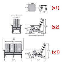Highwood Italica Modern Adirondack 4pc Set White