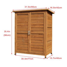 DFEDHF Wooden Potting Bench with Storage Cabinet and Waterproof Box Outdoor Garden Table with 2 Shelves and Tool Organizer for Backyard Or Patio, One Color-Brown