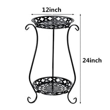 2 TiersFlower Pot Tray Floor Plant Stand for Indoor Balcony Garden Flower Pot Shelf (Color : OneColor, Size (Onecolor