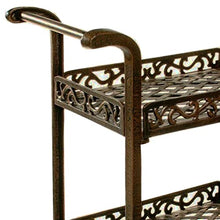 Oakland Living 6029-AB Mississippi Cast Aluminum Service Cart, Antique Bronze