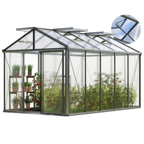 GFP Diamas 23 7.7x12.6 ft Walk in Greenhouse Aluminum