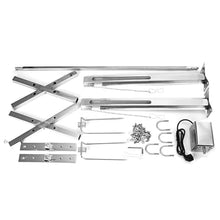 Stainless Steel Electric Tripod Rotisserie, Charcoal Roaster Chicken Lamb Spinning Roast Machine, Bearing Capacity 40kg, for Outdoor Picnic Camping
