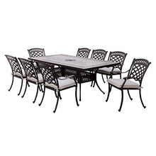 24/7 Shop at Home Ladis Contemporary Rectangle Patio Dining Table, Antique Black
