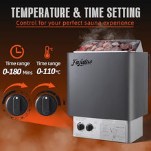 Fajiduo Sauna Heater, 4.5KW 110V Electric Sauna Stove with Bracket, Adjustable Temp & 3H Timer Dry Sauna Heater for Max 211 Cu.ft Saunas Rooms, Home Sauna, Commercial