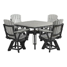 American Furniture Classics Square Dining Set Light Grey and Black