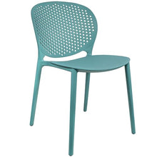 2xhome Set of 4 Patio Dining Chairs | Modern Stackable Outdoor Pool Side Chair | Weather Resistant Plastic for Yard, Porch, Balcony, Kitchen, Teal