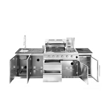 104" 4-Burner Outdoor Kitchen Island Modular BBQ Grill Sivler Propane Gas
