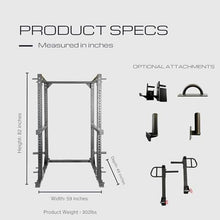 HULKFIT Elite Series Power Cage and Squat Rack Black