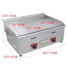WYDDARY Commercial LPG Gas Grill Griddle with Low Pressure Valve 2800Pa