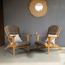 Cambridge Casual 2-Piece Camden Padded Woven Outdoor Adirondack Chair-Koboo Gray