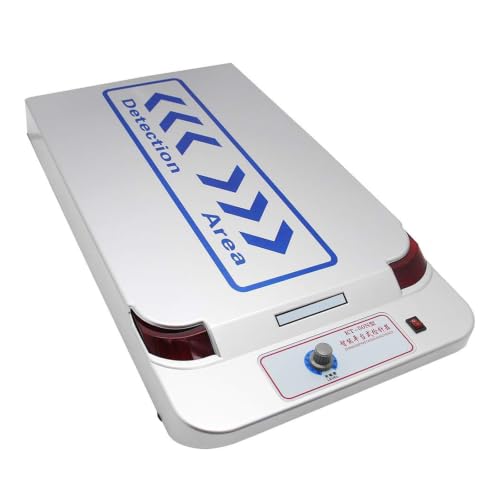 Xoiasth Desktop Needle Detector, Metal Detection Platform with Audible and Visual Alarms, 0-10 Level Sensitivity Adjustment, ABS Housing, 19.7 x 4 in Detection Area