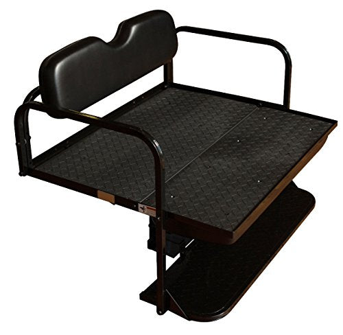 Performance Plus Carts EZGO TXT Golf Cart Flip Folding Rear Seat Kit Black